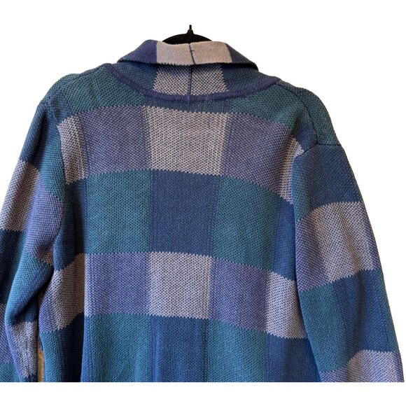Mod Cloth Cardigan Sweater Womens Size 1X Open Front‎ Cozy 100% Cotton Blue Cozy - Picture 3 of 9